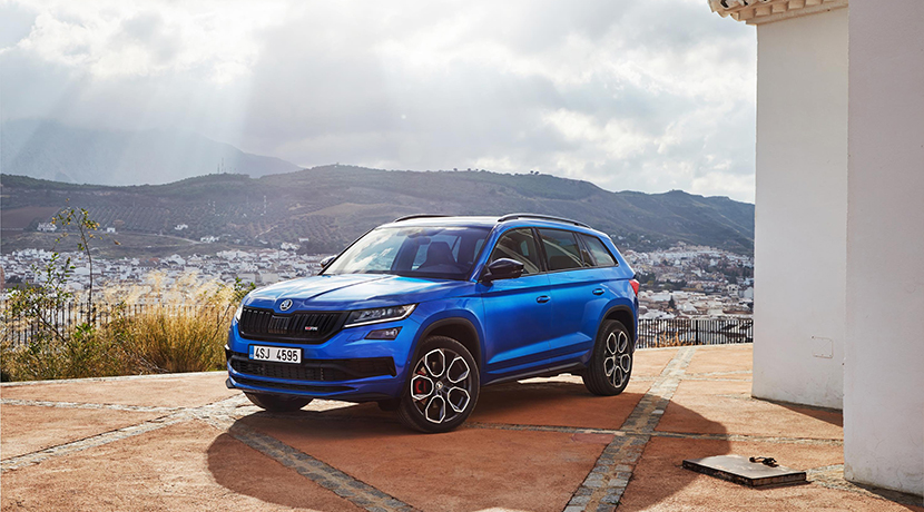 Front profile of the Skoda Kodiaq RS
