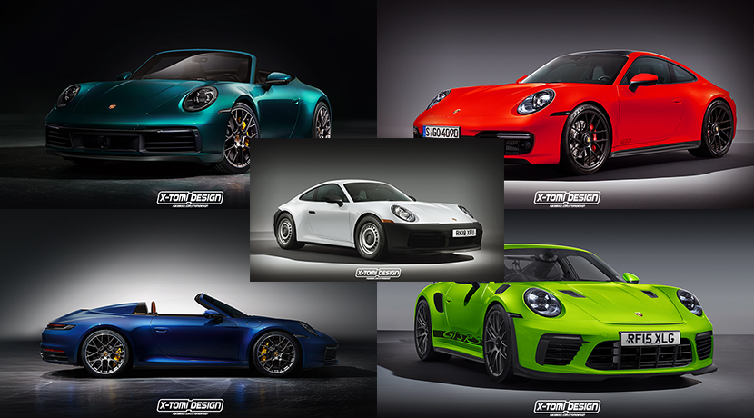 Recreations of the Porsche 911 992